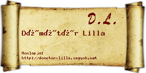 Dömötör Lilla névjegykártya