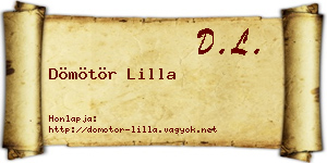 Dömötör Lilla névjegykártya